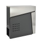 ANTHRACITE/ SILVER METAL MODERN MAILBOX 51/ 370x370x105mm