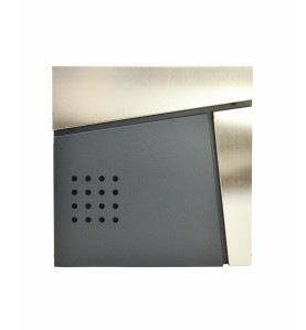 ANTHRACITE/ SILVER METAL MODERN MAILBOX 51/ 370x370x105mm