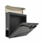 ANTHRACITE/ SILVER METAL MODERN MAILBOX 53/ 370x370x105mm