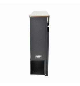 ANTHRACITE/ SILVER METAL MODERN MAILBOX 53/ 370x370x105mm