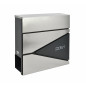 ANTHRACITE/ SILVER METAL MODERN MAILBOX 55/ 370x370x105mm