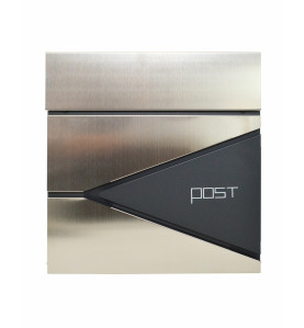 ANTHRACITE/ SILVER METAL MODERN MAILBOX 55/ 370x370x105mm