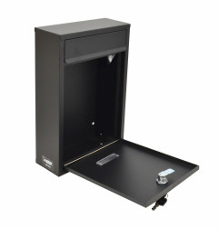 BLACK METAL MAILBOX 31/ 215x320x85mm