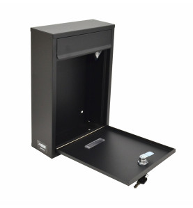 BLACK METAL MAILBOX 31/ 215x320x85mm