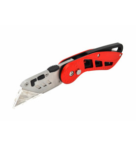 TRAPEZOID FOLDING UTILITY KNIFE 18mm SK5 w/ 5-BLADE