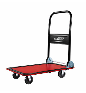 WAREHOUSE PLATFORM TROLLEY w/ FOLDING HANDLE 150kg 47x73cm
