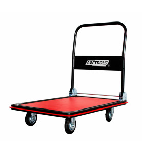 WAREHOUSE PLATFORM TROLLEY w/ FOLDING HANDLE 300kg 60x90cm