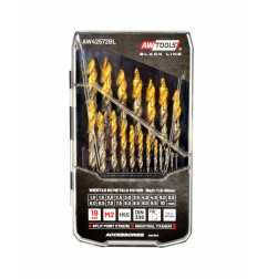 HSS-TiN M2 SPLIT POINT XTREME METAL TWIST DRILL BIT 15pcs /1.0-10mm/ BLACK LINE