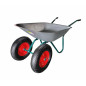 GARDEN 2-WHEELED GALVANISED WHEELBARROW 100L