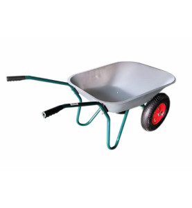 GARDEN 2-WHEELED GALVANISED WHEELBARROW 100L