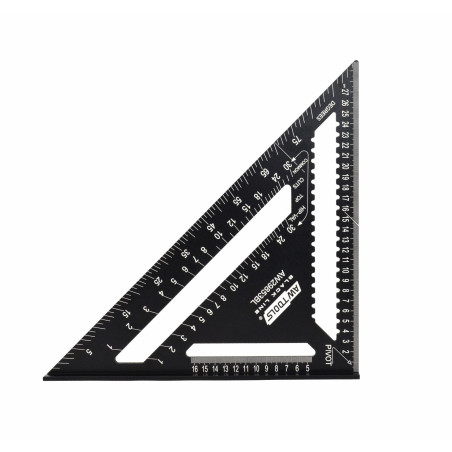 ALUMINIUM CARPENTERS SQUARE 12" BLACK LINE