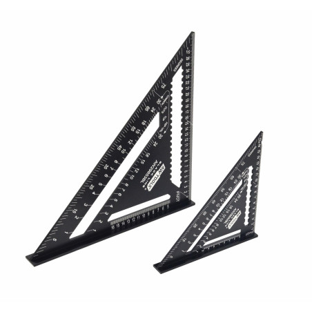 ALUMINIUM CARPENTERS SQUARE 7" BLACK LINE