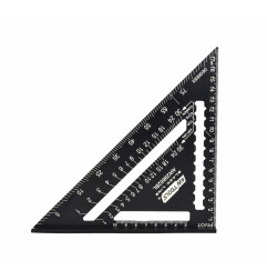 ALUMINIUM CARPENTERS SQUARE 7" BLACK LINE