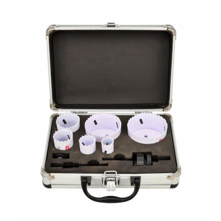 BI-METAL HOLE SAW SET HSS-Co 8% 8pcs 22-73mm BLACK LINE