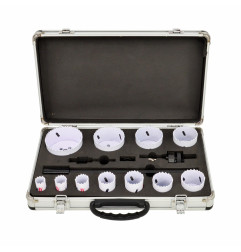 BI-METAL HOLE SAW SET HSS-Co 8% 15pcs 19-76mm BLACK LINE