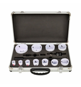 BI-METAL HOLE SAW SET HSS-Co 8% 15pcs 19-76mm BLACK LINE