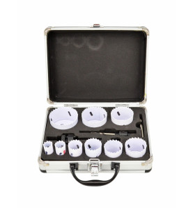 BI-METAL HOLE SAW SET HSS-Co 8% 8pcs 22-64mm BLACK LINE