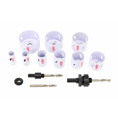 KOMPLET OTWORNIC BIMETALOWYCH W METALOWEJ WALIZCE 13 elem. 19-64mm BLACK LINE