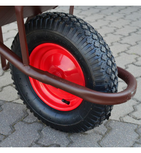 TACZKA BUDOWLANA 85L/2,0mm BRĄZ+OSŁONA KOŁA /GŁĘBOKA