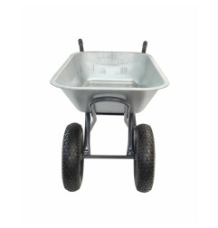 GARDEN 2-WHEELED GALVANISED REINFORCED WHEELBARROW 100L 100L/130KG