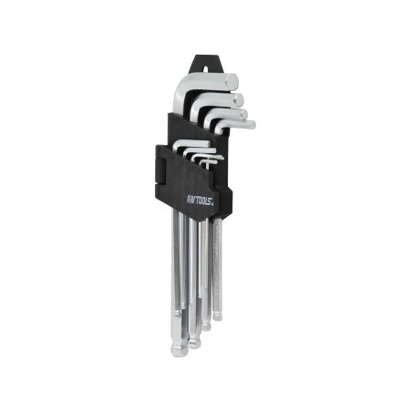 KLUCZE IMBUSOWE SZEŚCIOKĄTNE Z KULKĄ / 1,5-10mm / 9 elem. 1.5/2/2.5/3/4/5/7/8/10mm