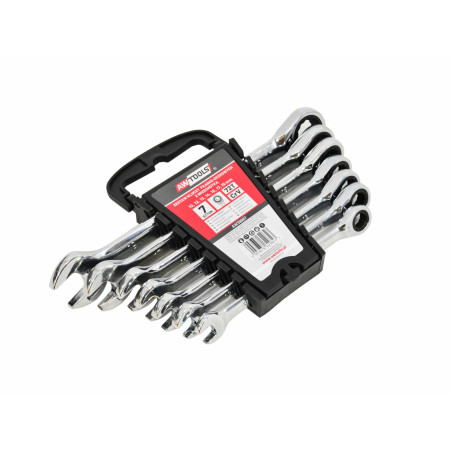 RATCHET COMBINATION SPANNER SET 7pcs 10-19mm