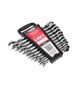 REVERSIBLE COMBINATION RATCHET SPANNER SET 12pcs 8-19mm
