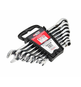 REVERSIBLE COMBINATION RATCHET SPANNER SET 8pcs 8-22mm