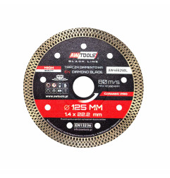 TARCZA DIAMENTOWA PEŁNA DO GRESU 125x22,2 / CERAMIC PRO BLACK LINE