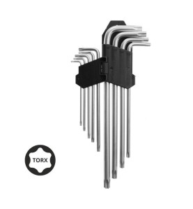 KLUCZE TORX DŁUGIE / T10-T50 / 9 SZTUK