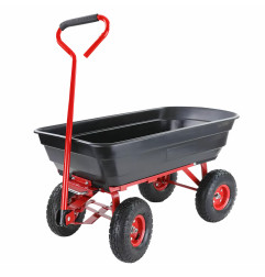 GARDEN TIPPING TROLLEY CART 75L