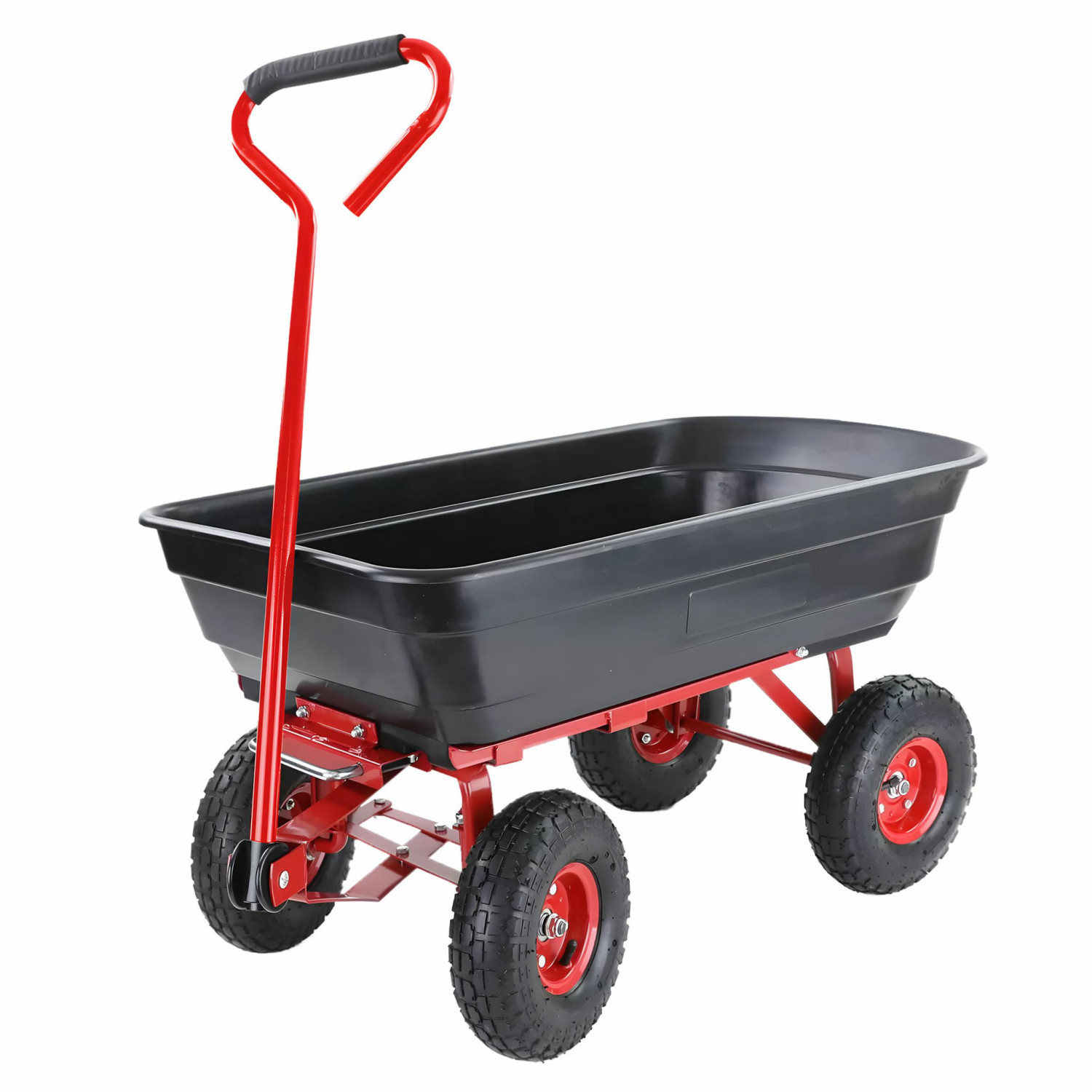 GARDEN TIPPING TROLLEY CART 75L