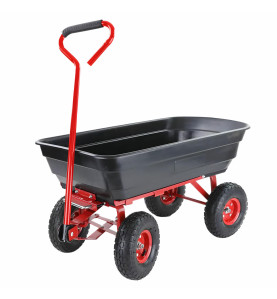 GARDEN TIPPING TROLLEY CART 75L