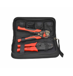 STRIPPING & CRIMPING TOOL SET W/ 5-DIES
