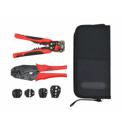 STRIPPING & CRIMPING TOOL SET W/ 5-DIES