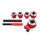 RATCHET PIPE THREADING SET 5pcs 3/8", 1/2", 3/4", 1", 1-1/4"