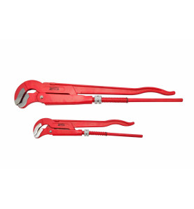ADJUSTABLE SWEDISH PIPE WRENCH 25mm S-TYPE 45° BLACK LINE