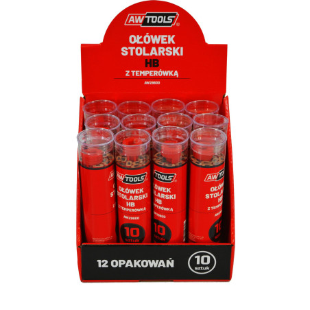 CONSTRUCTION PENCIL HB w/ SHARPENER 10pcs