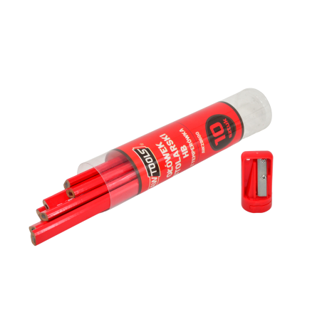 CONSTRUCTION PENCIL HB w/ SHARPENER 10pcs