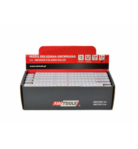 WOODEN FOLDING RULER 2m x 10-SECTION 12pcs