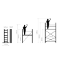 ALUMINIUM JOINT MOBILE SCAFFOLD TOWER w/ PLATFORM 2x10 150kg