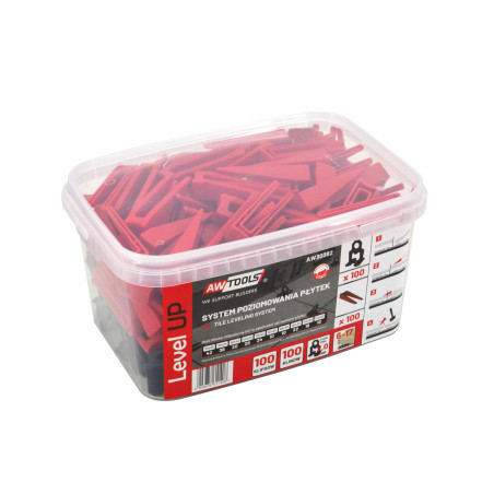 TILE LEVELING SYSTEM CLIPS & WEDGES LP 2,0mm (6-17mm) 100+100pcs