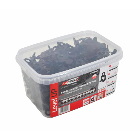 TILE LEVELING SYSTEM CLIPS LP 2.0mm (6-17mm) 200pcs