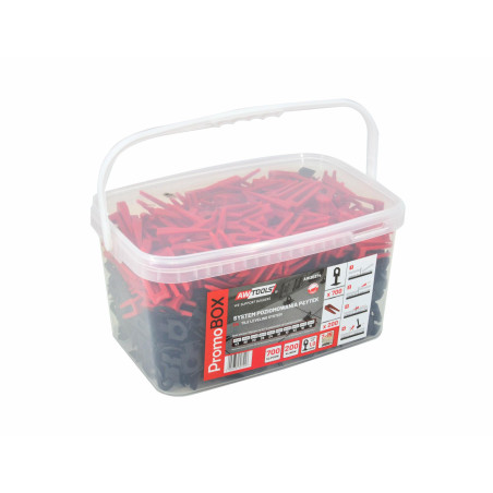 TILE LEVELING SYSTEM CLIPS & WEDGES PB 1.0mm (7-15mm) 700+200pcs
