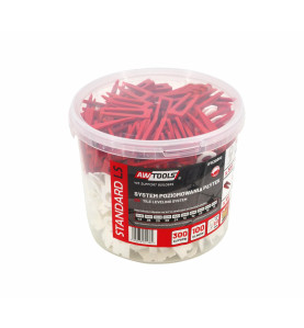 TILE LEVELING SYSTEM CLIPS & WEDGES ST 2,0mm (7-15mm) 300+100pcs