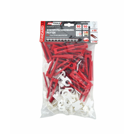 TILE LEVELING SYSTEM CLIPS & WEDGES ST 2.0mm (7-15mm) 50+50pcs