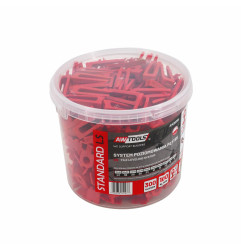 TILE LEVELING SYSTEM CLIPS & WEDGES ST 3,0mm (7-15mm) 300+100pcs