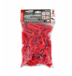 TILE LEVELING SYSTEM CLIPS & WEDGES ST 3,0mm (7-15mm) 50+50pcs