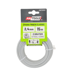 STEEL CORE ROUND TRIMMER LINE 2.7x15m