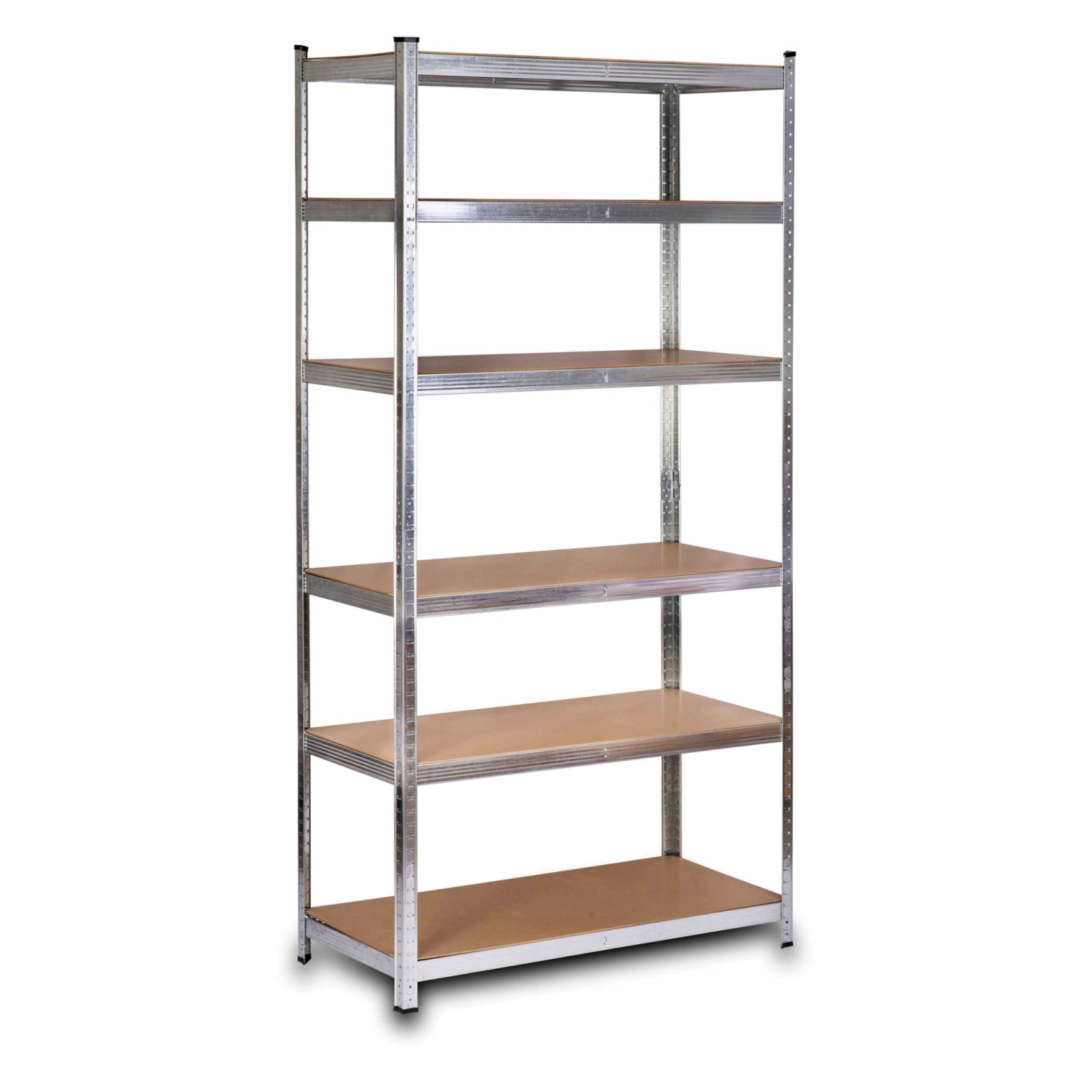 REGAŁ 6 PÓŁEK 200x90x50 NOŚNOŚĆ 300kg / 6,0mm - WCISKANY SZYBKI MONTAŻ